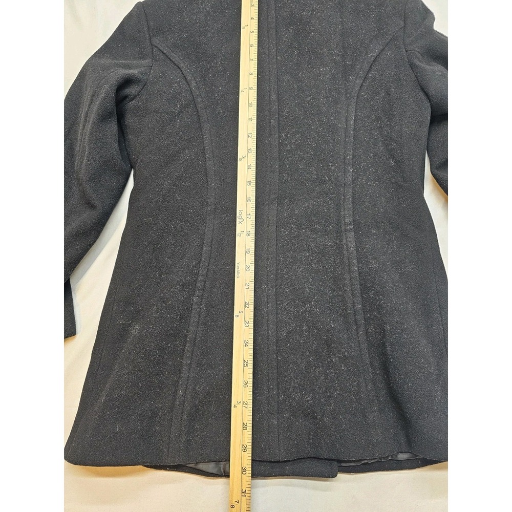 Forrani Forecaster Women's 100% Pure Wool Double Breasted Pea Coat Size 8 Black - Picture 7 of 10